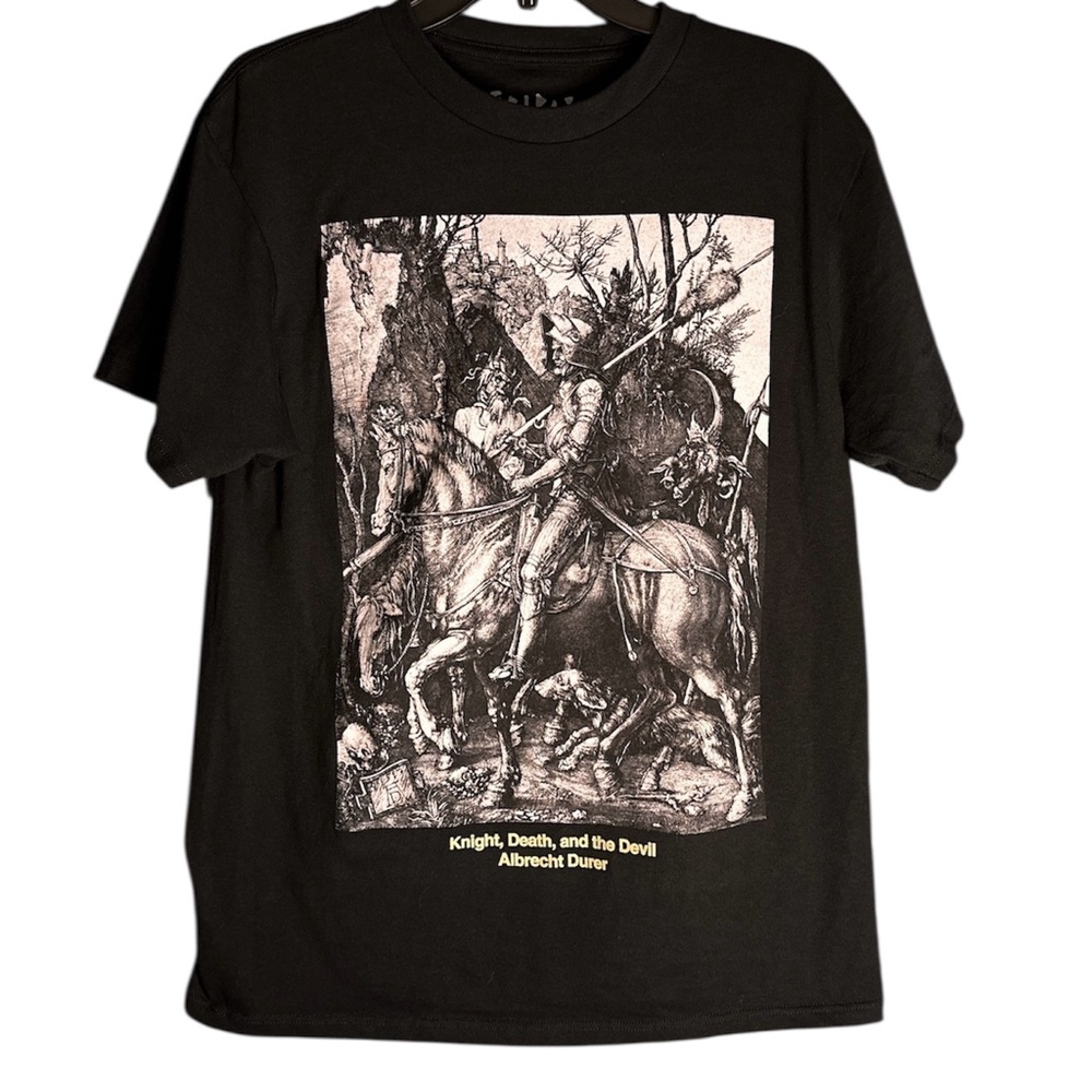 Men’s Knight Death and the Devil black graphic T-shirt from hot topic size M